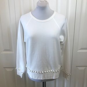J. Crew Pom Pom Embellished  Sweatshirt S